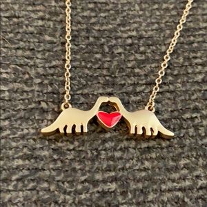 Adorable long neck love necklace